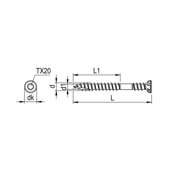 Pack Vis Terrasse 5x50mm A2 double filet – Image 2