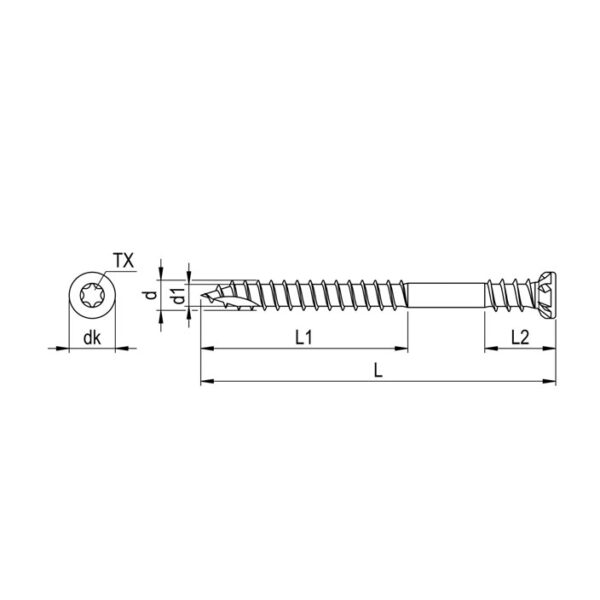Pack Vis Antique Terrasse 5x50mm A2 double filet – Image 2